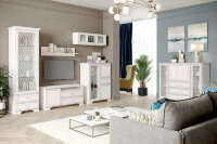 Полка навесная с 1 стеклянной дверкой Николь   